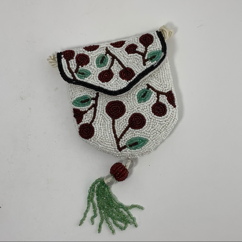 Beaded Cherries Crossbody Purse Tassel - by Enesco
